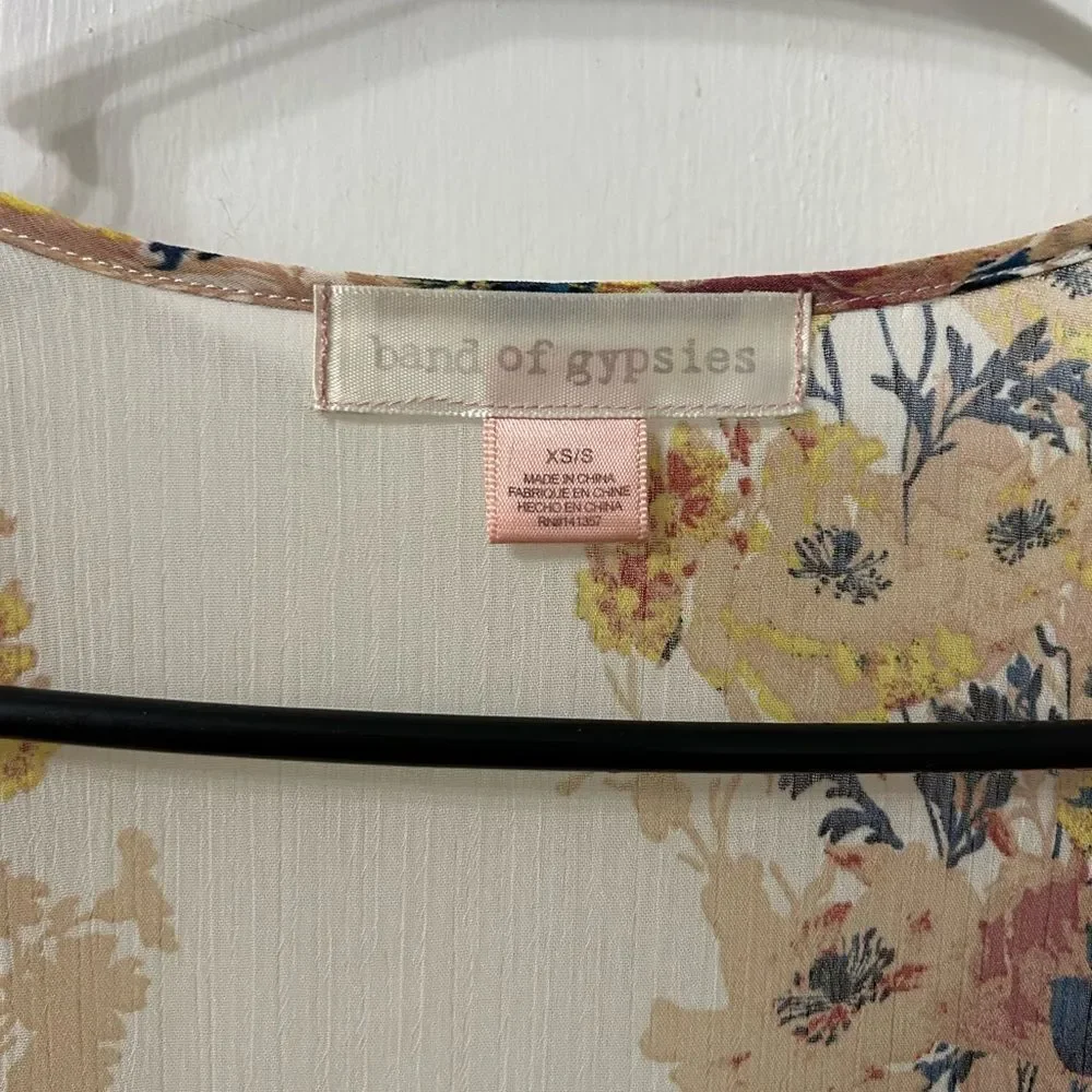 Band of Gypsies Floral Sheer Top